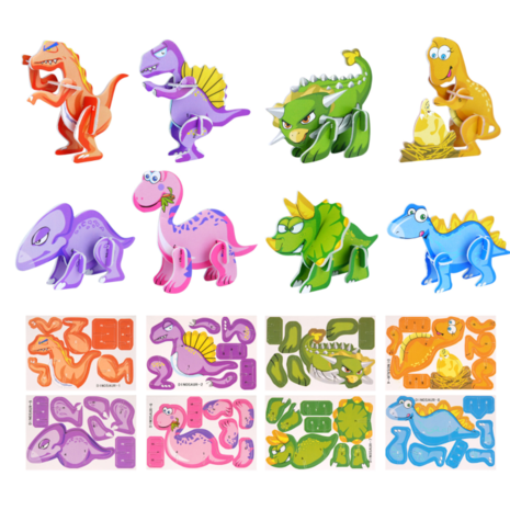 Henbrandt Dino Mini 3D Puzzle 10x7cm | 12 Teile