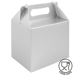 Henbrandt Uitdeeldoosje Zilver 14x9x12cm | per stuk Henbrandt Uitdeeldoosje Zilver 14x9x12cm | per stuk