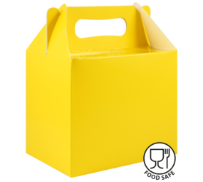 Henbrandt Uitdeeldoosje Geel 14x9x12cm | 12 stuks Henbrandt Uitdeeldoosje Geel 14x9x12cm | 12 stuks