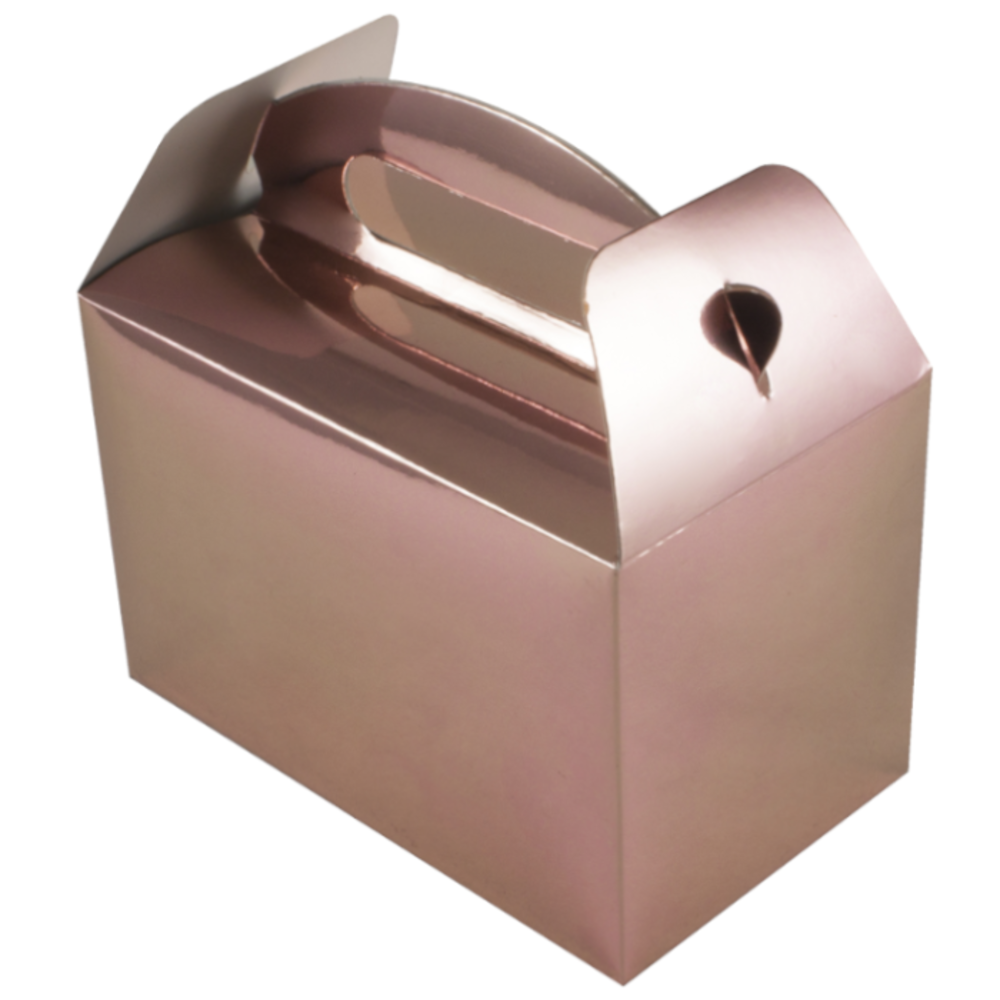 Oaktree Party Favor Box Rose Gold Metallic 15x9x10cm | 6 pieces