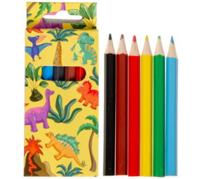 LG Imports Dinosaur Colored Pencils 9cm | 24 boxes
