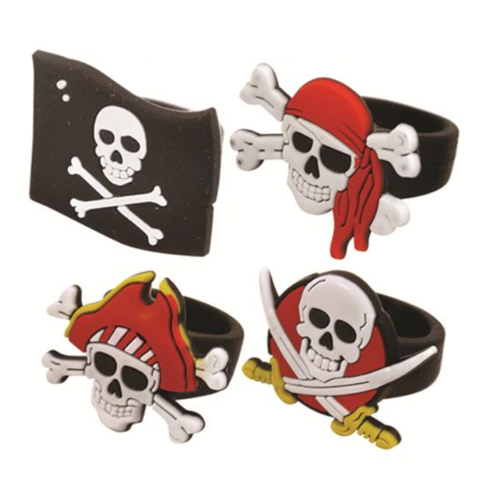 LG Imports Bague de pirate 2x3cm | 12 pièces