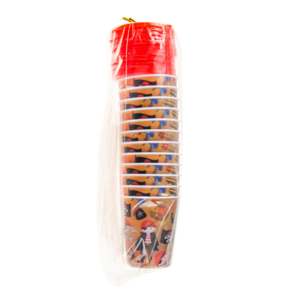 LG Imports Pirate Treat Cup with Straw 250ml | 12 pieces