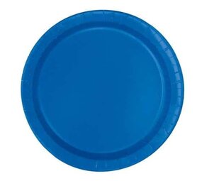 Unique Party Blauwe Borden 23cm | 8 stuks
