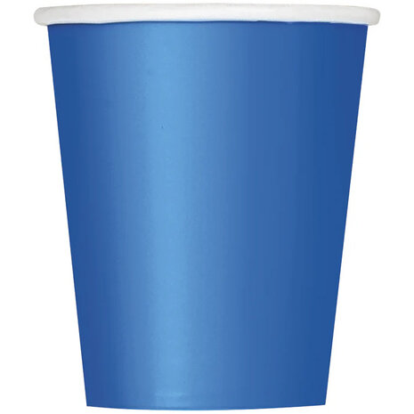 Unique Party Blaue Becher 270 ml | 14 Stück