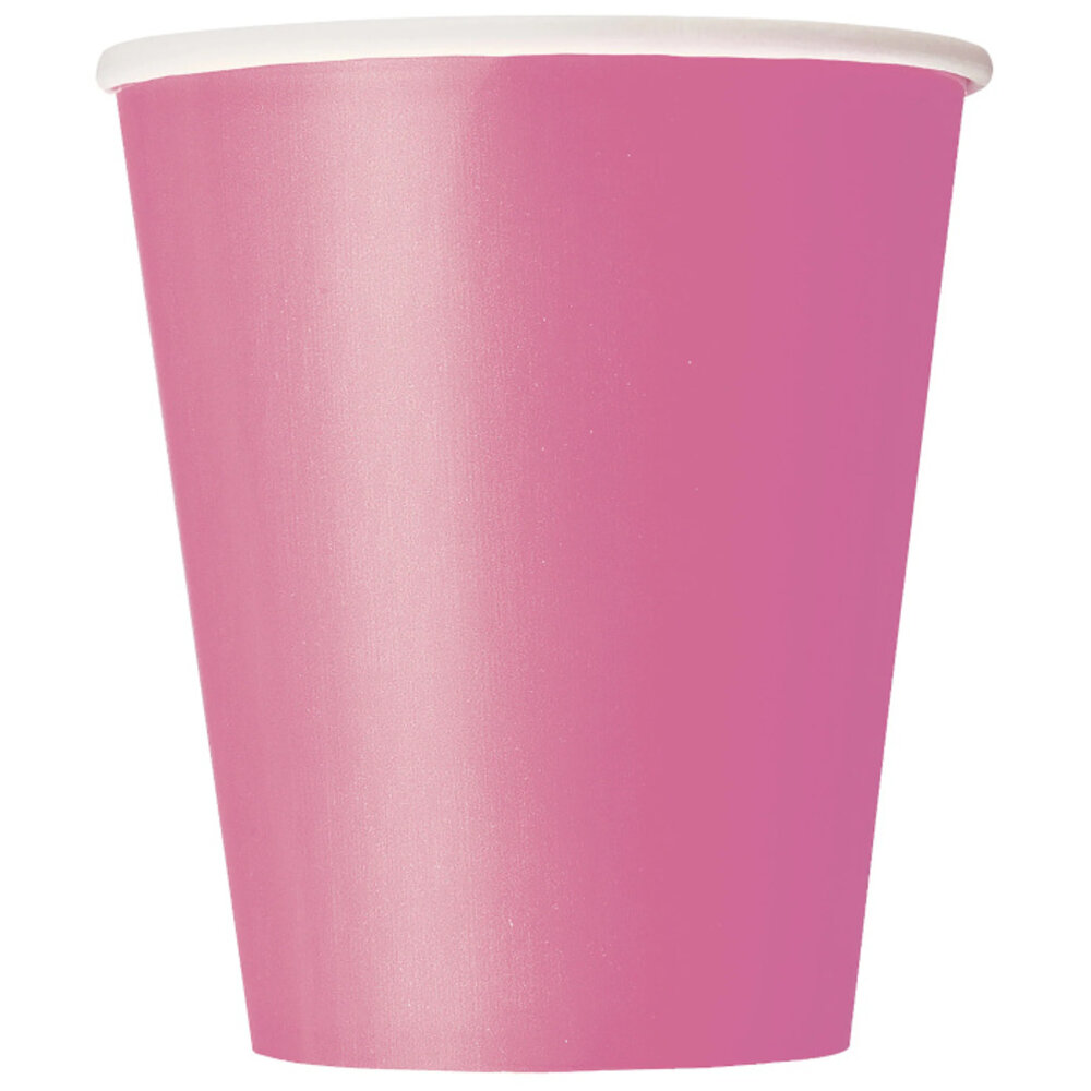 Unique Party Roze Bekers 270ml | 14 stuks Unique Party Roze Bekers 270ml | 14 stuks