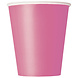 Unique Party Rosa Tassen 270 ml | 14 Stück