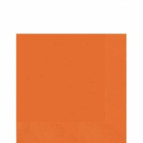 Unique Party Serviettes orange 33x33cm | 20 pièces