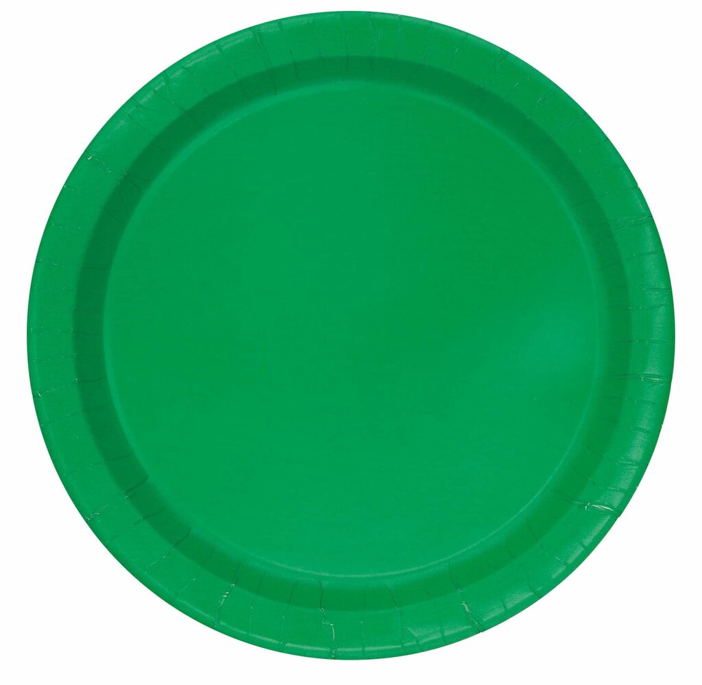 Unique Party Green Plates 23cm | 8 pieces