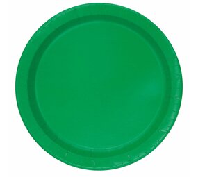 Unique Party Groene Borden 23cm | 8 stuks Unique Party Groene Borden 23cm | 8 stuks