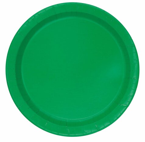 Unique Party Groene Borden 23cm | 8 stuks