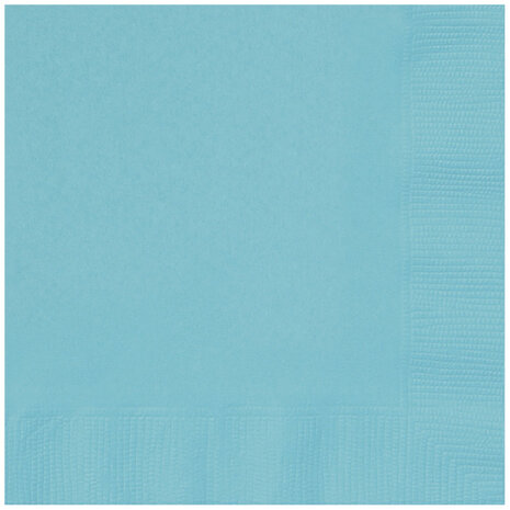 Unique Party Turquoise Servetten 33x33cm | 20 stuks Unique Party Turquoise Servetten 33x33cm | 20 stuks