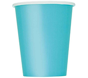 Unique Party Turquoise Bekers 270ml | 14 stuks Unique Party Turquoise Bekers 270ml | 14 stuks