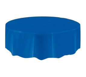 Unique Party Nappe ronde bleue 213 cm | à l'unité