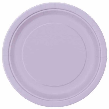 Unique Party Lila Borden 23cm | 16 stuks Unique Party Lila Borden 23cm | 16 stuks