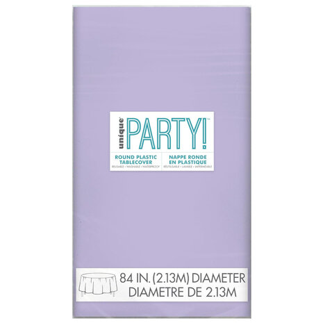 Unique Party Lilac Round Tablecloth 213cm | per piece Unique Party Lilac Round Tablecloth 213cm | per piece