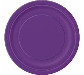 Unique Party Purple Plates 23cm | 8 pieces