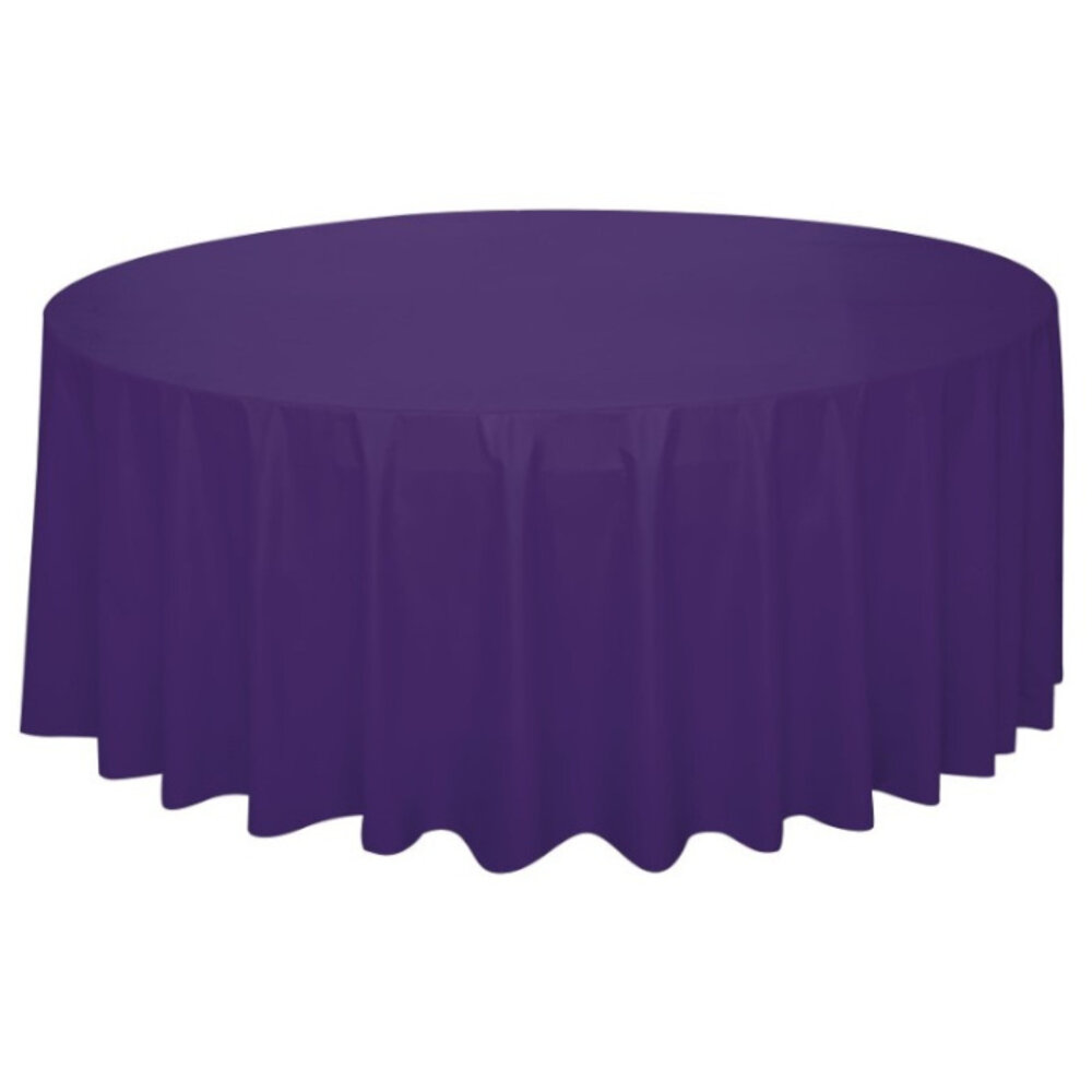 Unique Party Paars Tafelkleed Rond 213cm | per stuk Unique Party Paars Tafelkleed Rond 213cm | per stuk