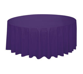 Unique Party Purple Round Tablecloth 213cm | per piece Unique Party Purple Round Tablecloth 213cm | per piece