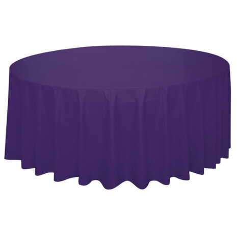 Unique Party Purple Round Tablecloth 213cm | per piece Unique Party Purple Round Tablecloth 213cm | per piece