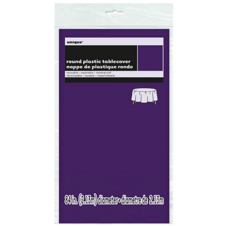 Unique Party Paars Tafelkleed Rond 213cm | per stuk Unique Party Paars Tafelkleed Rond 213cm | per stuk