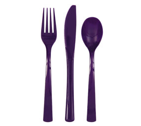 Unique Party Lila Besteckset, 18-teilig Unique Party Lila Besteckset, 18-teilig