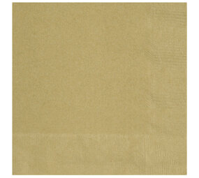 Unique Party Gouden Servetten 33x33cm | 50 stuks Unique Party Gouden Servetten 33x33cm | 50 stuks