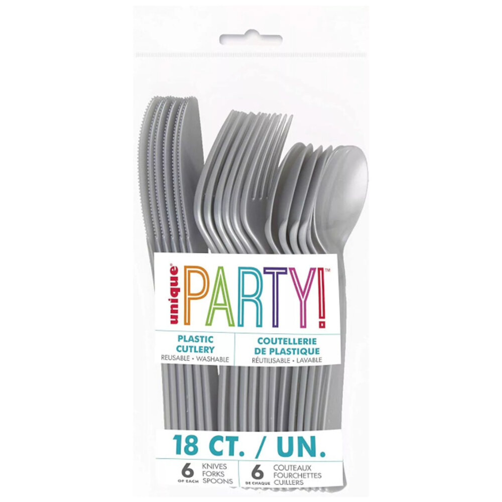 Unique Party Ensemble de couverts en argent de 18 pièces