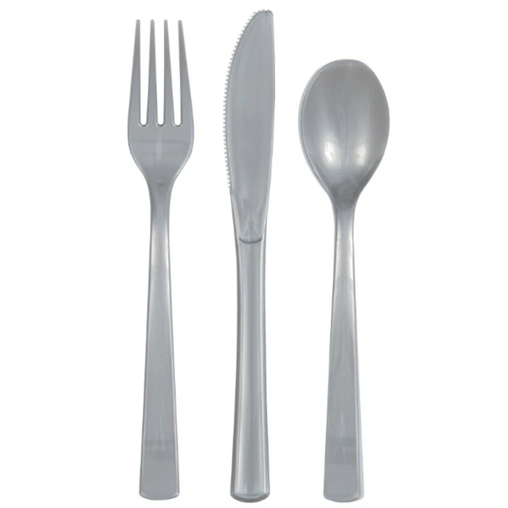 Unique Party 18-piece Silver Cutlery Set