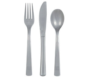 Unique Party 18-piece Silver Cutlery Set