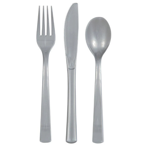Unique Party 18-piece Silver Cutlery Set
