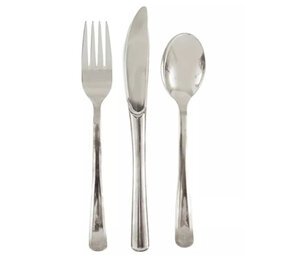 Unique Party 18-piece Silver Cutlery Set