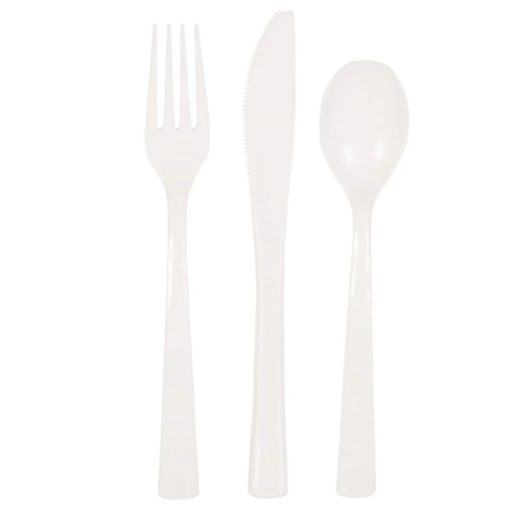 Unique Party Wit Bestek 18-delig Unique Party Wit Bestek 18-delig