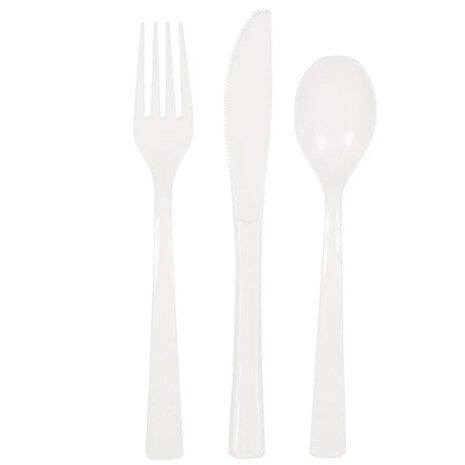 Unique Party Wit Bestek 18-delig Unique Party Wit Bestek 18-delig