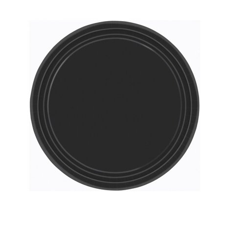 Unique Party Black Plates 23cm | 8 pieces