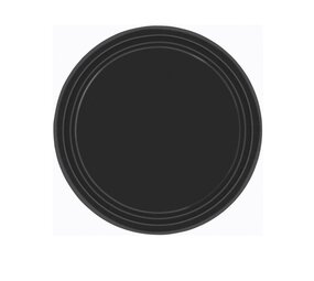 Unique Party Black Plates 23cm | 16 pieces