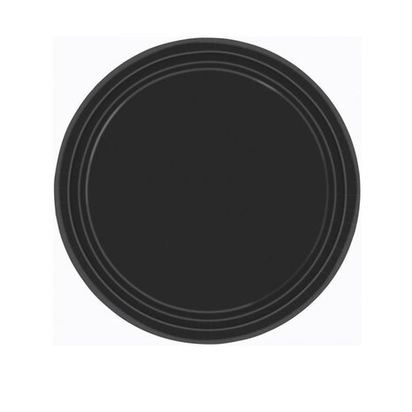 Unique Party Zwarte Borden 23cm | 16 stuks Unique Party Zwarte Borden 23cm | 16 stuks
