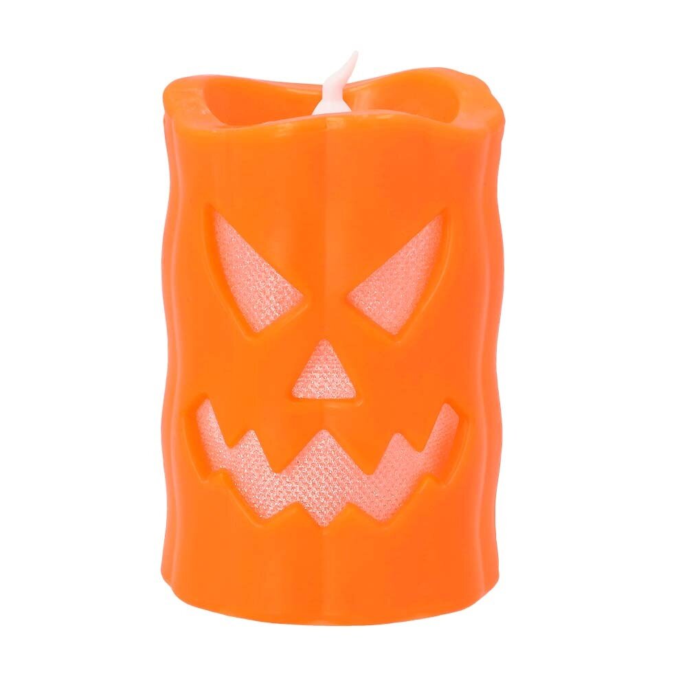 Boland Pompoen LED Kaars Halloween 10cm | per stuk Boland Pompoen LED Kaars Halloween 10cm | per stuk