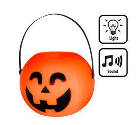 Boland Pompoen Emmer met LED Verlichting 17cm | per stuk