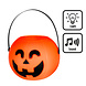 Boland Pumpkin Bucket with LED Lighting 17cm | per piece Boland Pumpkin Bucket with LED Lighting 17cm | per piece