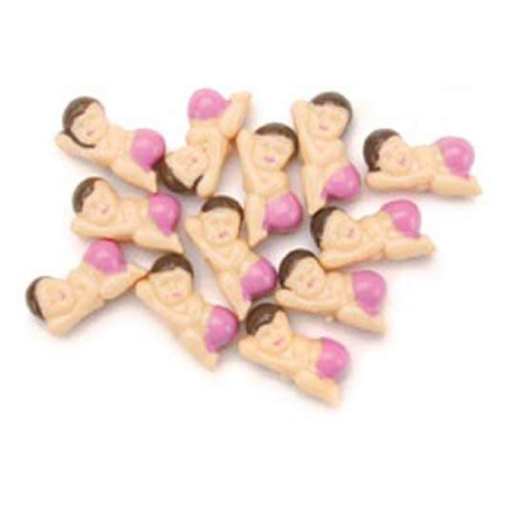 Unique Party Babyshower Uitdeelcadeautje Slapende Baby Roze 3cm | 12 stuks Unique Party Babyshower Uitdeelcadeautje Slapende Baby Roze 3cm | 12 stuks