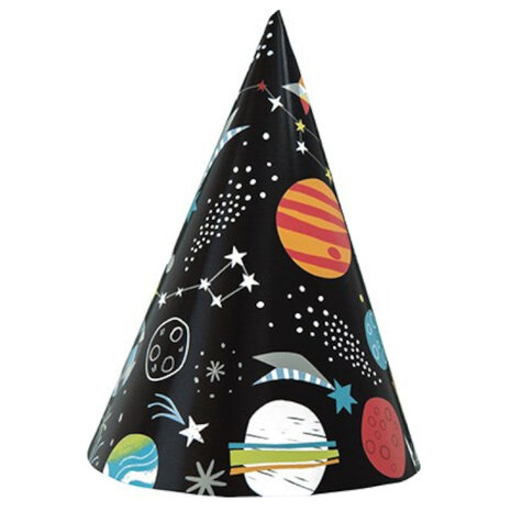 Unique Party Feesthoedjes Outer Space | 8 stuks