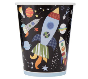 Unique Party Bekers Outer Space 270ml | 8 stuks Unique Party Bekers Outer Space 270ml | 8 stuks