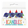 Unique Party Kaarsjes Outer Space 5cm | 6 stuks Unique Party Kaarsjes Outer Space 5cm | 6 stuks