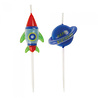 Unique Party Kaarsjes Outer Space 5cm | 6 stuks Unique Party Kaarsjes Outer Space 5cm | 6 stuks