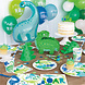 Unique Party Dinosaur Plates Blue & Green 23cm | 8 pieces