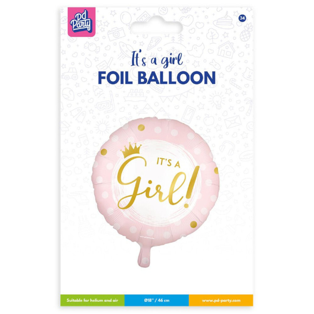 Paper Dreams Helium Balloon It's a Girl 45cm Empty | per piece