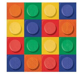 Creative Converting Lego Servietten Block Party 33x33cm | 16 Teile