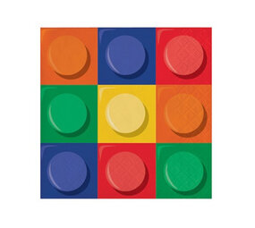 Creative Converting Serviettes Lego Block Party 25x25cm | 16 pièces