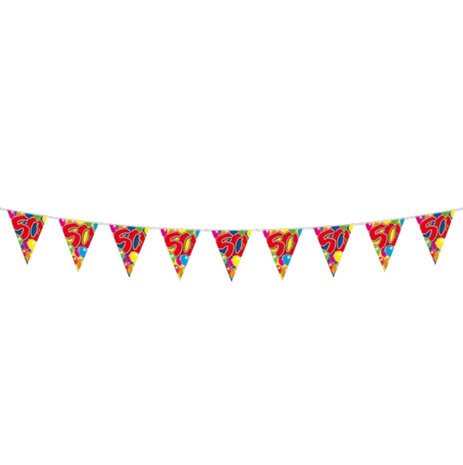 Folat Flaggengirlande 50 Jahre, 10 Meter | pro Stück